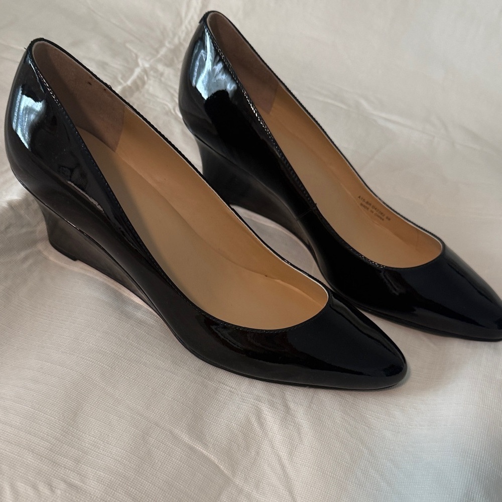 Cole Haan Black Patent Wedges
